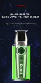Kemei Professionele Tondeuse - Draadloze Tondeuse - Tondeuse Mannen - Tondeuse hoofdhaar - Haartrimmer - Grijs - Tondeuses - Trimmer Mannen