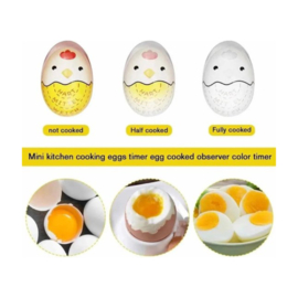 COCHO® Ei kookwekker - Egg timer - Eierwekker - Eierkoker - Eiertimer - Geel - Timer universeel