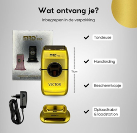 MRD® Pro Vector Professional Shaver Scheerapparaat Voor Kappers - Shaver - Kapper Scheerapparaat - Scheerapparaat Mannen - Scheerapparaat Vrouw - Zakformaat - Scheren - Scheerapparaat Hoofd
