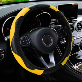 COCHO® Auto Stuurhoes - Steering Covers Geschikt 37-38Cm Auto Decoratie Koolstofvezel - Kies een Kleur