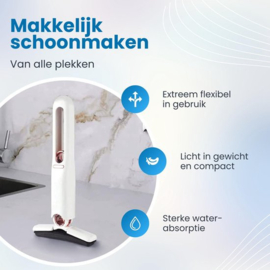 COCHO® Multifunctionele Mini Mop - Dweilsysteem - Mini Dweil - Raamwisser - Vloertrekker - Vloerwisser