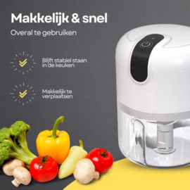 COCHO® Hakmolen elektrische - USB oplaadbal - Mini Portable Chopper - 250ml - Kies een Kleur  - Groentesijder