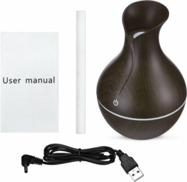 Aroma Diffuser 240ML - Luchtbevochtiger – Verdamp Olie Diffuser - Luchtbevochtiger – Verdamper – Aromatherapie - Geurverspreider - Vlam effect
