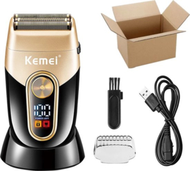 Kemei KM-3209 Oplaadbare Baard Scheerapparaat Elektrisch Scheerapparaat Mannen Scheerapparaat Drijvende Haar Trimmer Gezichtsverzorging Scheren Machine