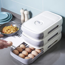 EGG BOX - Opbergbox Eierhouder Eierdoos Koelkast Organizer - Blauwe Ei