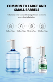 Waterdispenser Wit - Snoerloze Automatische Waterdispenser Voor Jerrycan - Water Pomp - USB oplaadbaar - Elektrische dispenser
