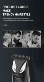 Kemei Professionele Tondeuse - Draadloze Tondeuse - Tondeuse Mannen - Tondeuse hoofdhaar - Haartrimmer - Zwart - Tondeuses - Trimmer Mannen