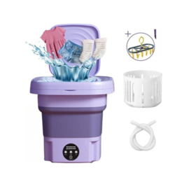 Mini wasmachine 8L - Met Droogrek - Camping wasmachine - Opvouwbare wasmachine - Handwasmachine - Fruitwasser - Kampeer wasmachine - Wasdroger