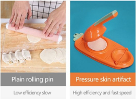 2-in-1 Dumpling Maker Groen - Deeg Pers & Knoedelvorm - Ook voor Pastei, Empanada en Ravioli - Dumplings Machine
