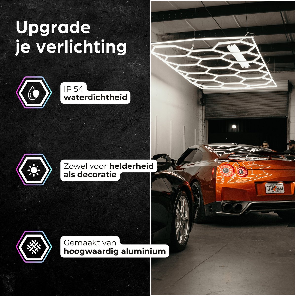 NEW Rebel Hexagon led - Kapper verlichting - Hexagon led panelen - Hexagon led garage - Spieder Verlichting- Garage verlichting
