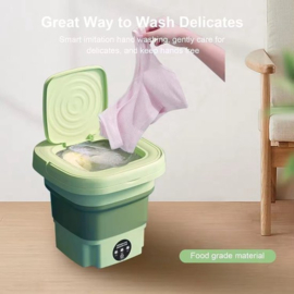 Mini wasmachine 8L - Met Droogrek - Camping wasmachine - Opvouwbare wasmachine - Handwasmachine - Fruitwasser - Kampeer wasmachine - Wasdroger