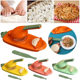 2-in-1 Dumpling Maker Groen - Deeg Pers & Knoedelvorm - Ook voor Pastei, Empanada en Ravioli - Dumplings Machine