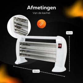 COCHO® Elektrische kachel 2 Standen Rood - Vrijstaand - Infrarood kachel - Infraroodkachel vrijstaand - Infrarood kachel - Straalkachel - Verwarming