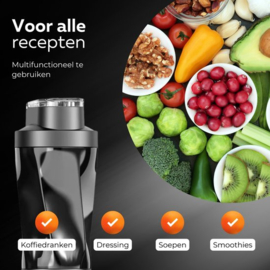COCHO® Blender To Go Kies een Kleur - Smoothie Maker 650ML - Oplaadbare Mini Blender - Smoothies & Shakes - Draadloos & Draagbaar - Fruit Mixer - USB Oplaadbaar