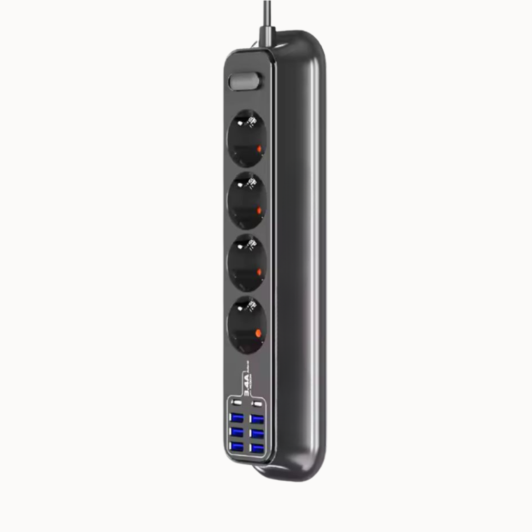 SWISS MGC-21330 – 12-in-1 Smart Power Hub met USB & Type-C – Zwart