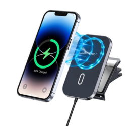 COCHO® Autohouder Telefoonhouder met Draadloze Oplader - Geschikt voor alle Qi Apparaten - Maximale Laadsnelheid - Draadloos Opladen - Autolader Magnetisch - Auto Oplader