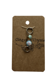Stitchmarkers - Double - moons & stones
