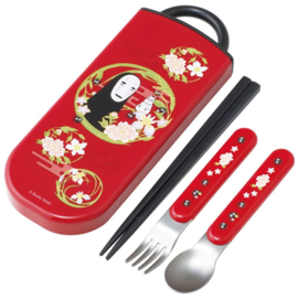Studio Ghibli Spirited Away Chopstick Spoon And Fork Set - No Face