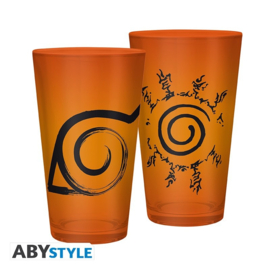 Naruto Shippuden Gift set Large Glass +3D Keychain+3D Mug