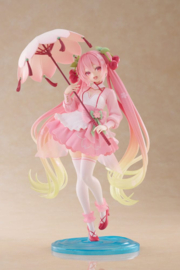 Hatsune Miku AMP PVC Figure Newley Written Sakura Miku Sakura Dress Ver. 21 cm