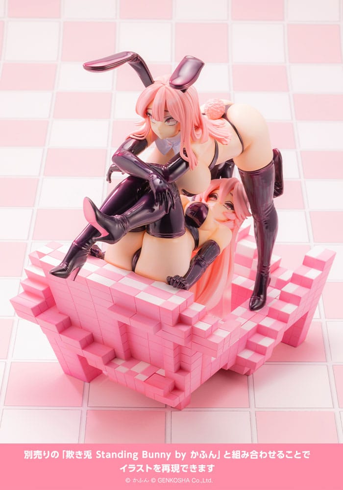Original Character Trick Bunnies 1/7 PVC Figure Sitting Bunny Illustration by Kafun 24 cm
