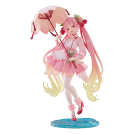 Hatsune Miku AMP PVC Figure Newley Written Sakura Miku Sakura Dress Ver. 21 cm