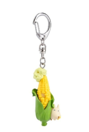 Studio Ghibli My Neighbor Totoro Keychain Soot Sprite in Corn with Totoro