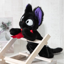 Studio Ghibli Kiki's Delivery Service Nakayoshi Plush Figure Jiji Lying Down