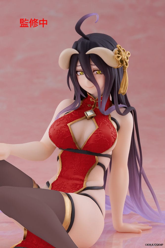 Overlord Desktop Cute PVC Figure Albedo Chinese Dress Ver. Renewal 13 cm - PRE-ORDER