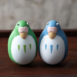 Studio Ghibli The Boy and the Heron Tilting Dolls 2-Pack Blue & Green Parakeet