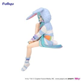 Hatsune Miku Noodle Stopper PVC Figure Hatsune Miku Rabbit Ear Hood Pajama Blue Color Ver. 14 cm - PRE-ORDER