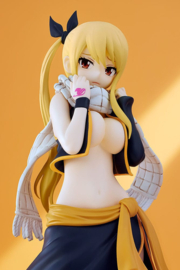 Fairy Tail Pop Up Parade PVC Figure Lucy Heartfilia Natsu Costume Ver. L Size 22 cm