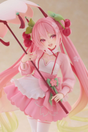 Hatsune Miku AMP PVC Figure Newley Written Sakura Miku Sakura Dress Ver. 21 cm