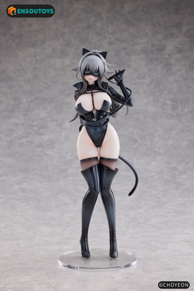K Pring Original Character 1/6 PVC Figure Cat Woman Happy-chan Different Color Edition 27 cm - PRE-ORDER