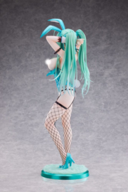 Original Character 1/4 PVC Figure Green Twin Tail Bunny-chan Fishnet Tights Ver. 43 cm - PRE-ORDER