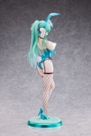 Original Character 1/4 PVC Figure Green Twin Tail Bunny-chan Fishnet Tights Ver. 43 cm - PRE-ORDER