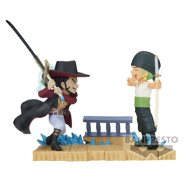 One Piece World Collectible Figure Log Stories PVC Figure Roronoa Zoro vs Dracule Mihawk