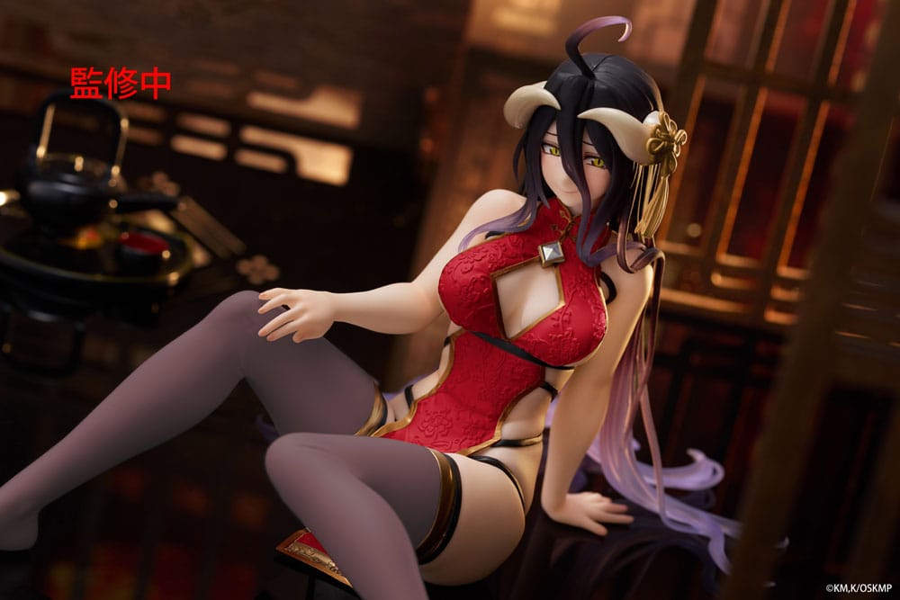 Overlord Desktop Cute PVC Figure Albedo Chinese Dress Ver. Renewal 13 cm - PRE-ORDER
