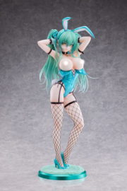 Original Character 1/4 PVC Figure Green Twin Tail Bunny-chan Fishnet Tights Ver. 43 cm - PRE-ORDER