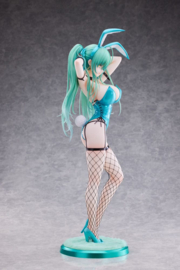 Original Character 1/4 PVC Figure Green Twin Tail Bunny-chan Fishnet Tights Ver. 43 cm - PRE-ORDER