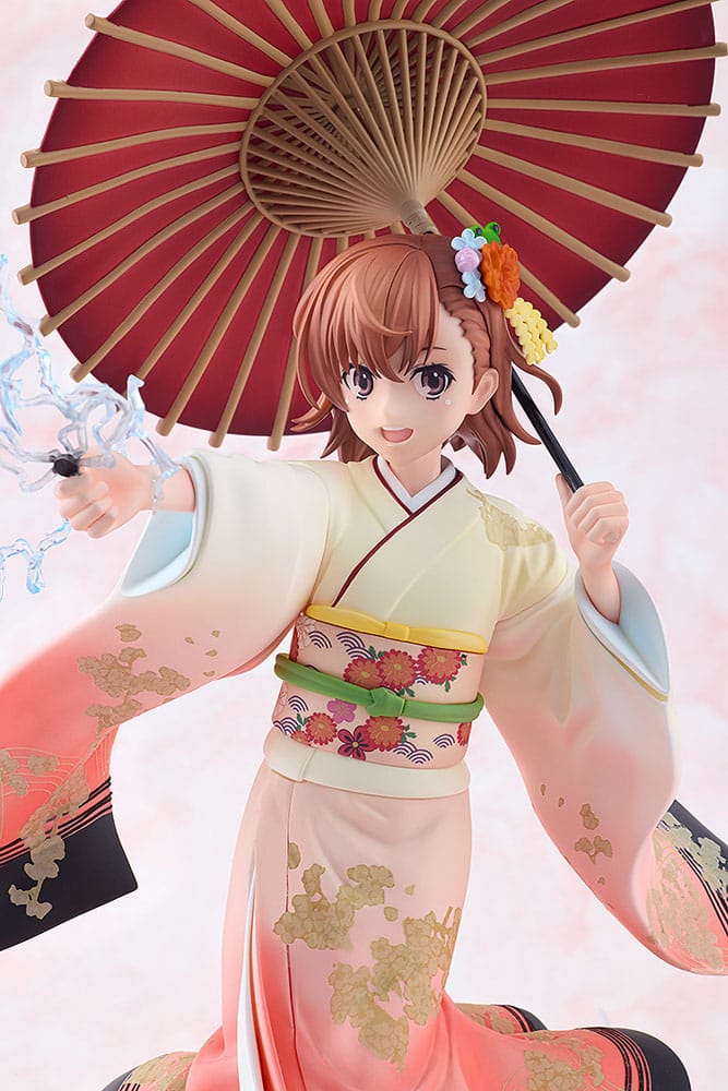 A Certain Scientific Railgun T 1/7 PVC Figure Mikoto Misaka Furisode Kimono Ver. 28 cm - PRE-ORDER
