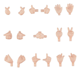 Nendoroid More Original Character Parts for Nendoroid Doll Figures Hand Parts Set 02 (Cream)