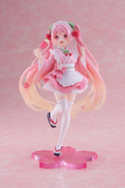 Hatsune Miku Newley Written PVC Figure Sakura Miku Japanese Cafe Ver. Reissue 18 cm - PRE-ORDER