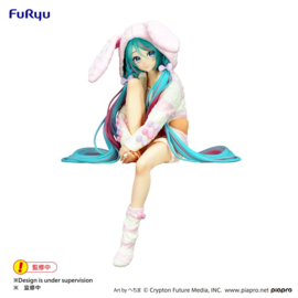 Hatsune Miku Noodle Stopper PVC Figure Rabbit Ear Hood Pajama 14 cm