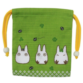 Studio Ghibli My Neighbor Totoro Green Cloth Bag White Totoro 14x17 cm