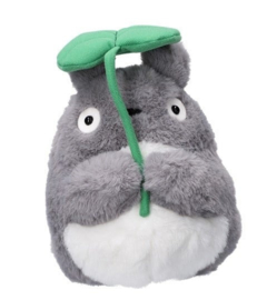 Studio Ghibli My Neighbor Totoro Nakayoshi Plush Grey Totoro With leaf - PRE-ORDER