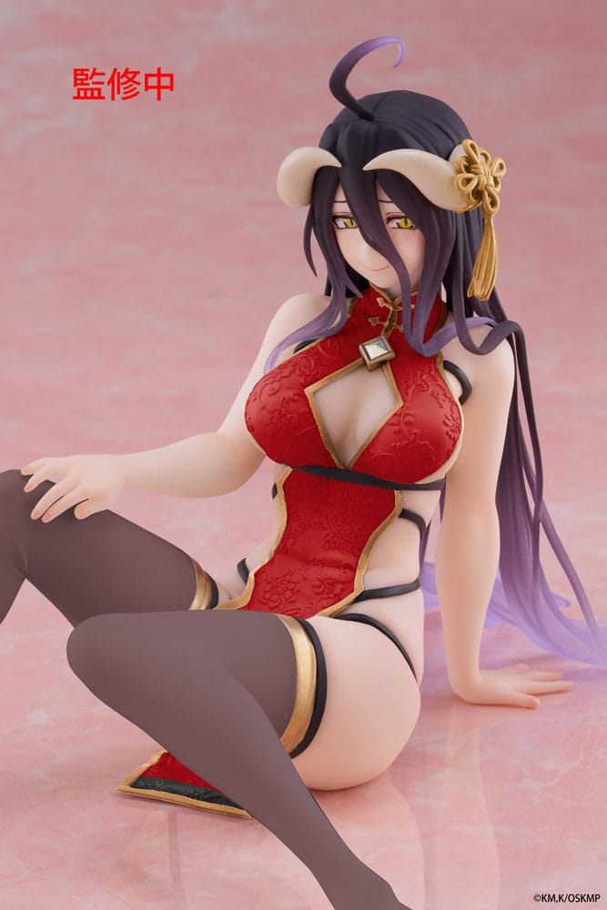 Overlord Desktop Cute PVC Figure Albedo Chinese Dress Ver. Renewal 13 cm - PRE-ORDER