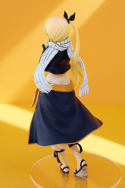 Fairy Tail Pop Up Parade PVC Figure Lucy Heartfilia Natsu Costume Ver. L Size 22 cm