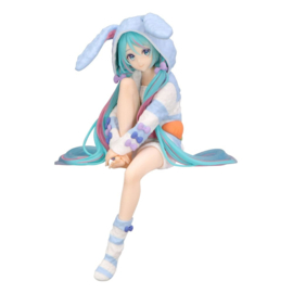 Hatsune Miku Noodle Stopper PVC Figure Hatsune Miku Rabbit Ear Hood Pajama Blue Color Ver. 14 cm - PRE-ORDER