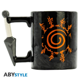 Naruto Shippuden Gift set Large Glass +3D Keychain+3D Mug
